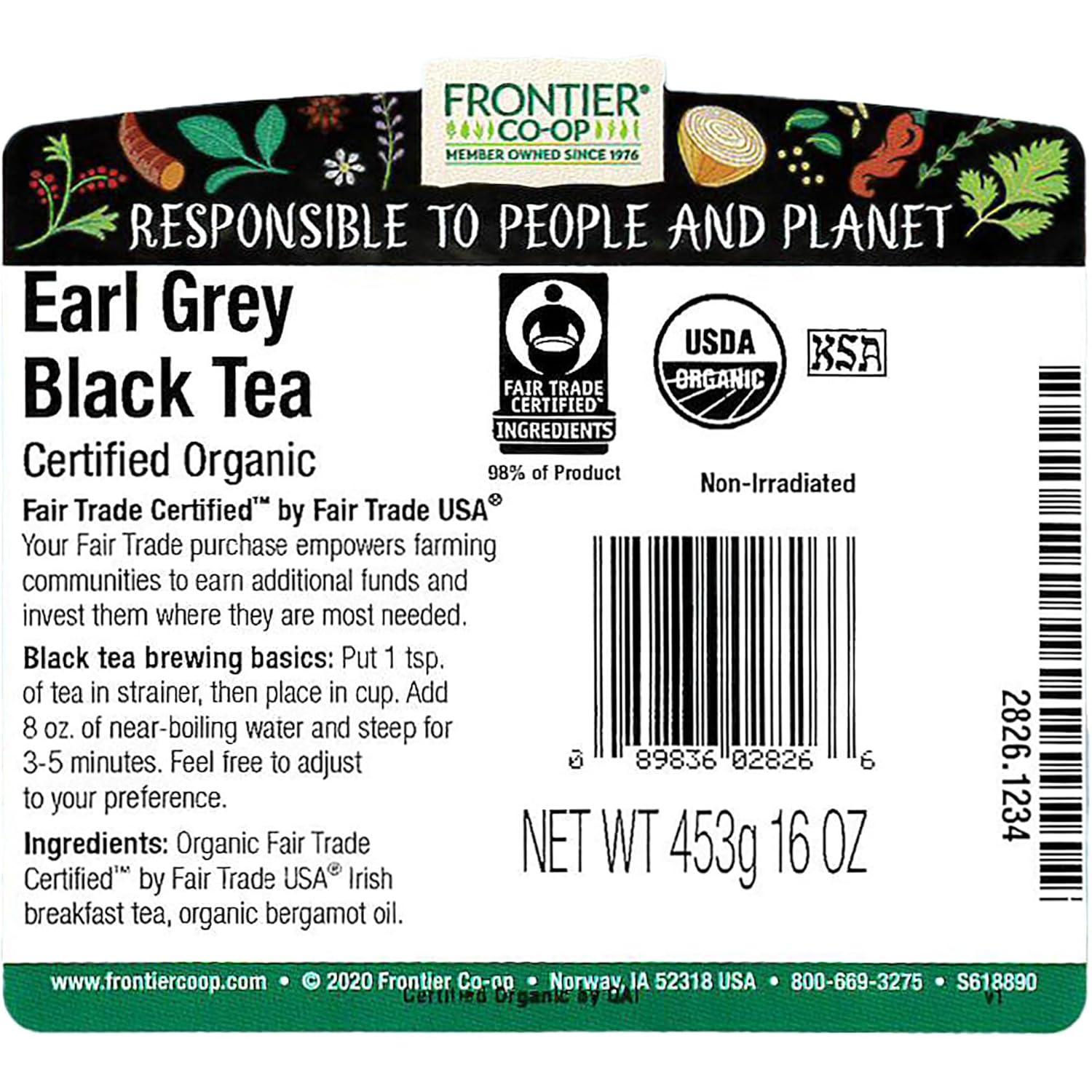 image:imageFRONTIER HERB TEA LSE EARL GREY ORG CFT 16 OZ