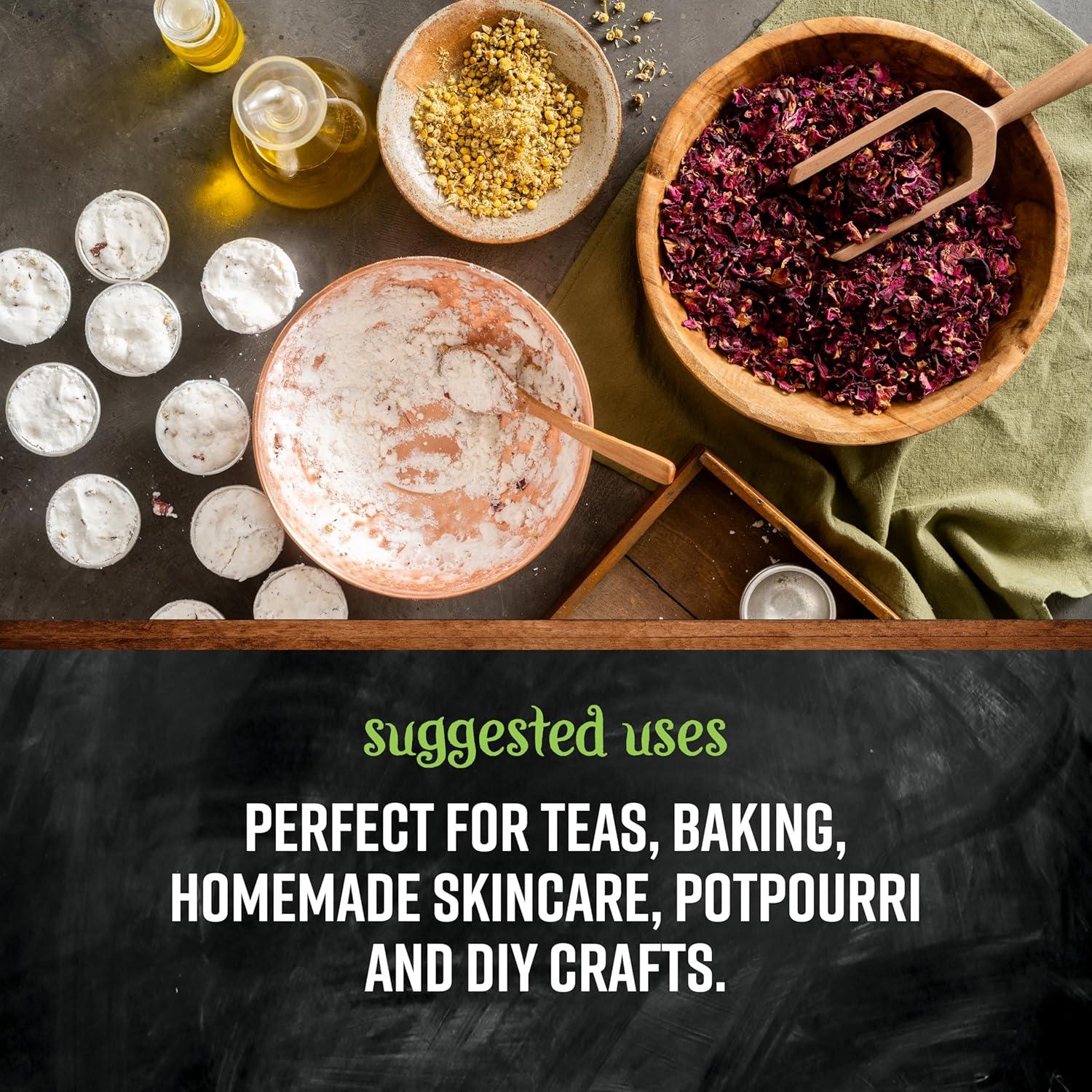 image:imageFrontier Coop Dried Red Rose Petals 8 oz Bulk Bag For Culinary Use Herbal Tea and Crafts