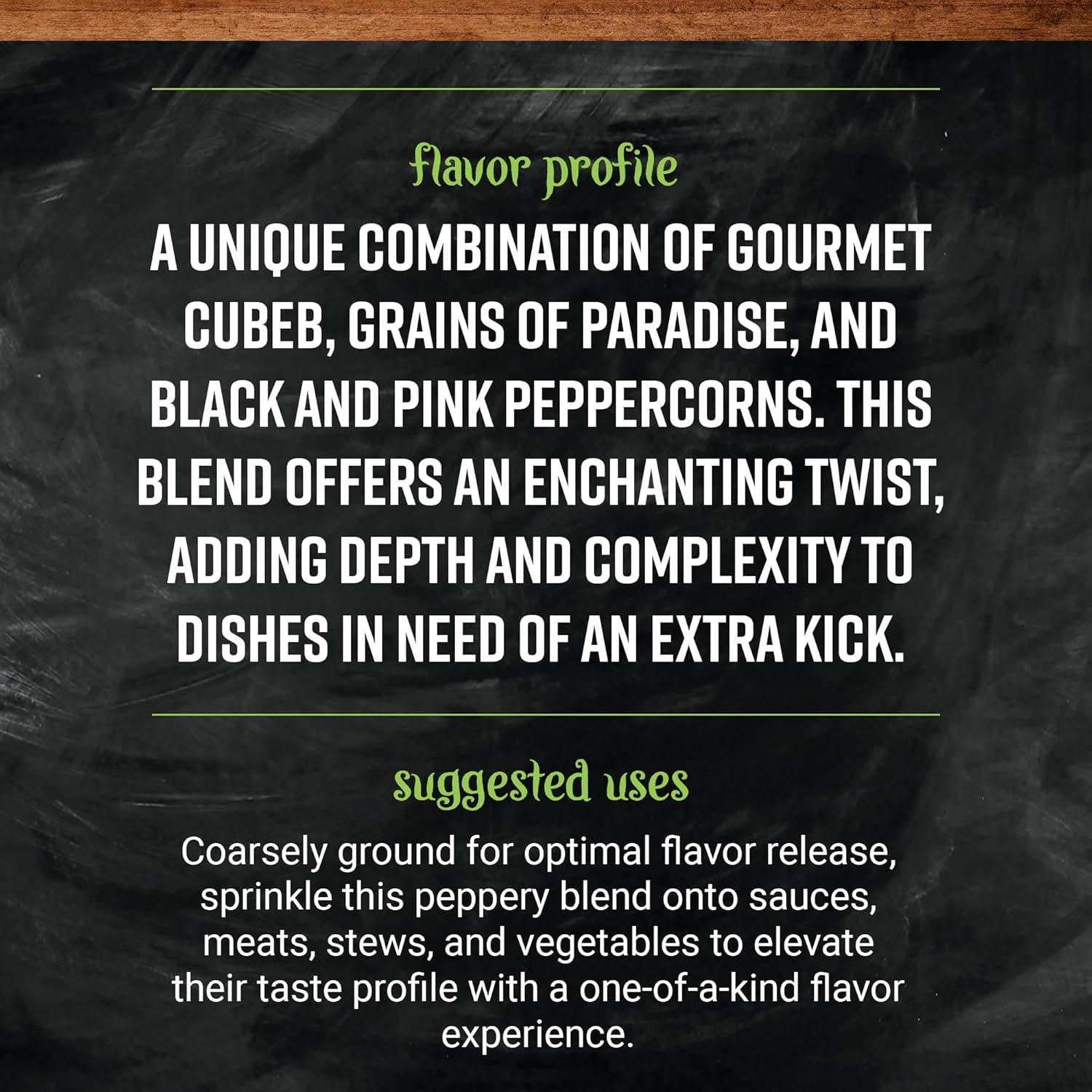 image:imageFrontier Coop Exotic Peppercorn Blend Grinder 169 oz Gourmet Cubeb Grains of Paradise and Black and Pink Peppercorn MedleyExotic Peppercorn Blend