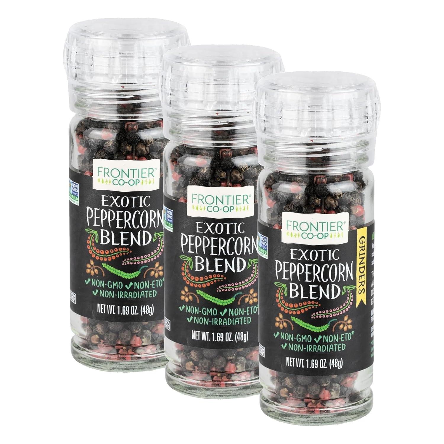 image:imageFrontier Coop Exotic Peppercorn Blend Grinder 169 oz Gourmet Cubeb Grains of Paradise and Black and Pink Peppercorn MedleyExotic Peppercorn Blend