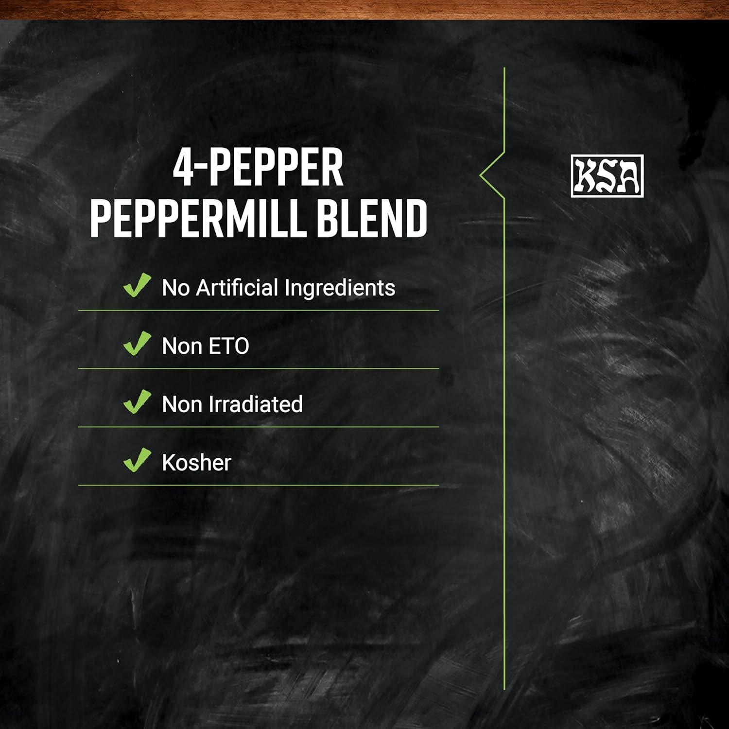 image:imageFrontier Coop Exotic Peppercorn Blend Grinder 169 oz Gourmet Cubeb Grains of Paradise and Black and Pink Peppercorn MedleyPeppermill Gourmet Four Peppercorn Blend