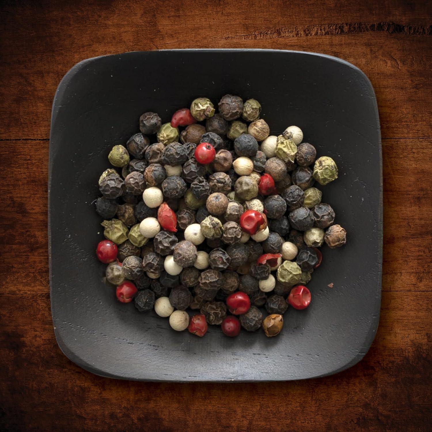 image:imageFrontier Coop Exotic Peppercorn Blend Grinder 169 oz Gourmet Cubeb Grains of Paradise and Black and Pink Peppercorn MedleyPeppermill Gourmet Four Peppercorn Blend