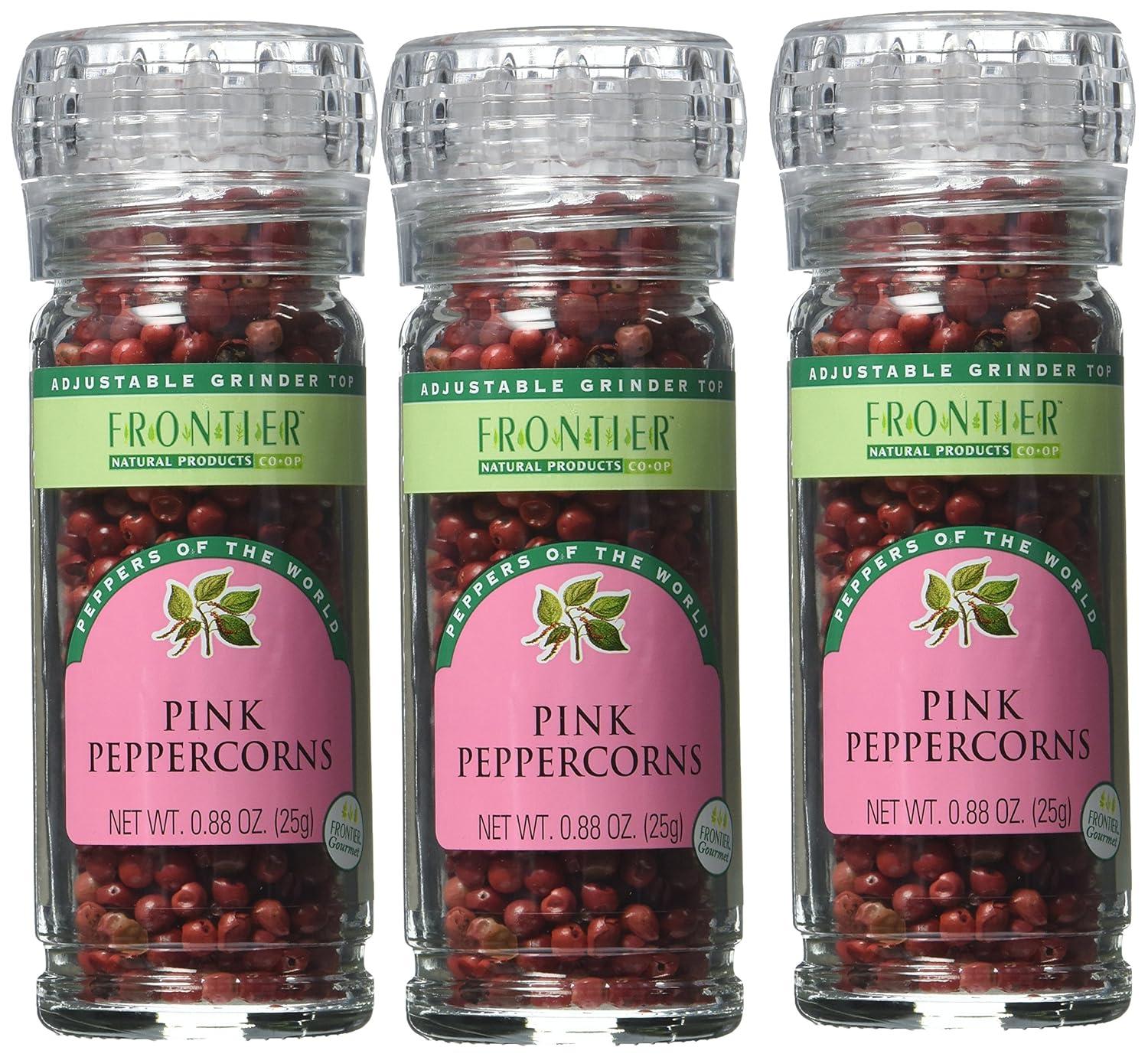 image:imageFrontier Coop Exotic Peppercorn Blend Grinder 169 oz Gourmet Cubeb Grains of Paradise and Black and Pink Peppercorn MedleyPink Peppercorn Grinder