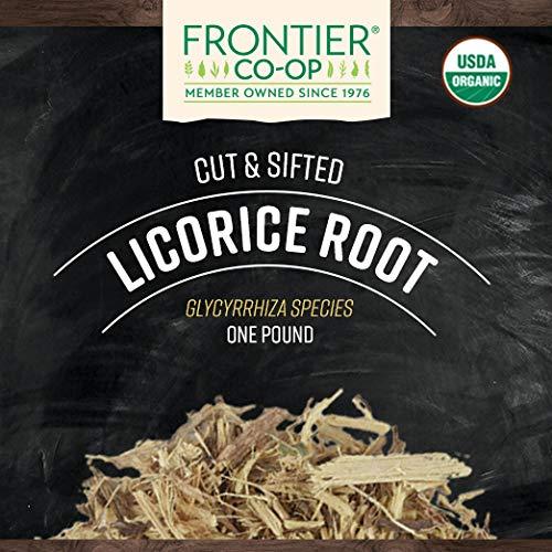 image:imageFrontier Coop Licorice Root Cut and Sifted Certified Organic Kosher 1 lb Bulk Bag Glycyrrhiza species