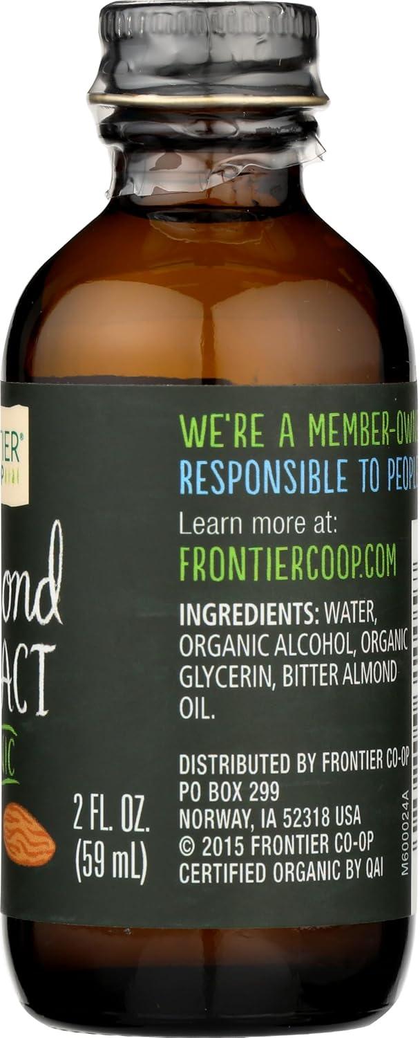 image:imageFrontier Coop Organic Almond Extract 4 Ounce Glass Jar Warm Sugarfree Vegan Flavor for Desserts Coffee and SmoothiesAlmond
