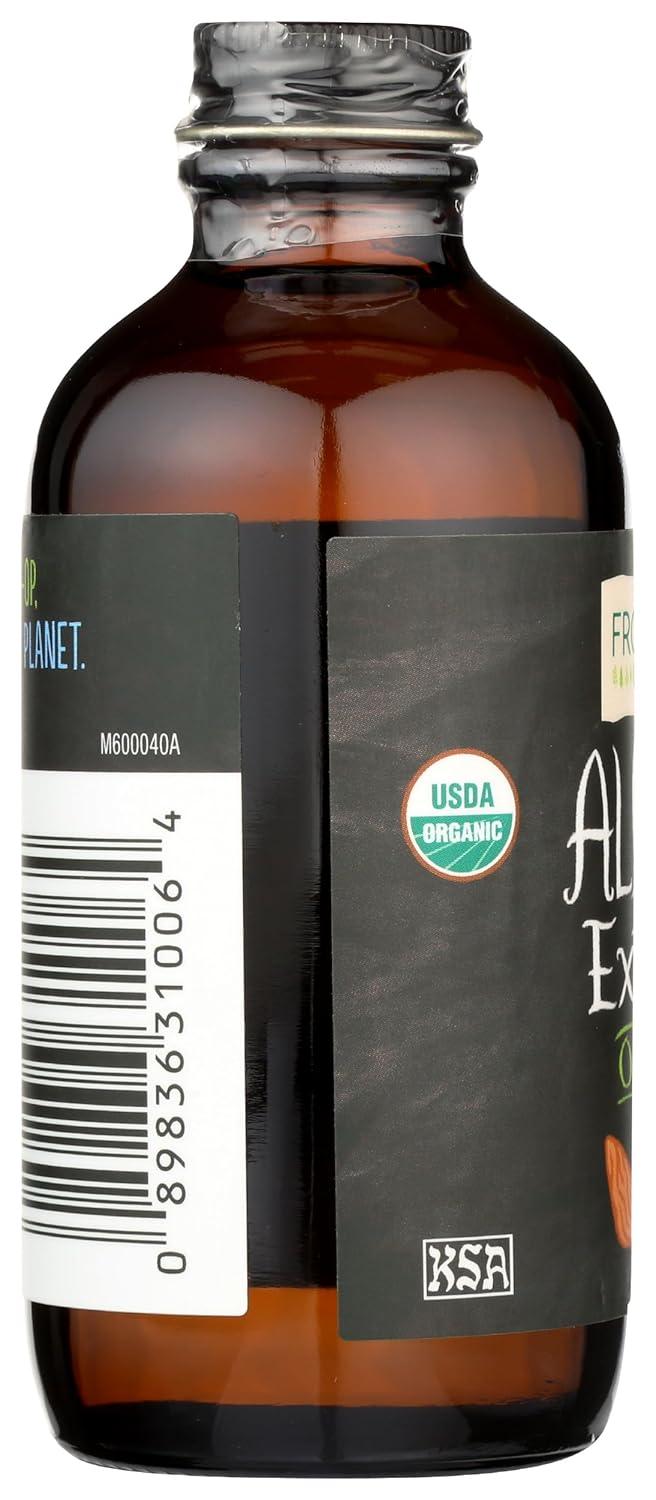 image:imageFrontier Coop Organic Almond Extract 4 Ounce Glass Jar Warm Sugarfree Vegan Flavor for Desserts Coffee and SmoothiesAlmond Extract Organic