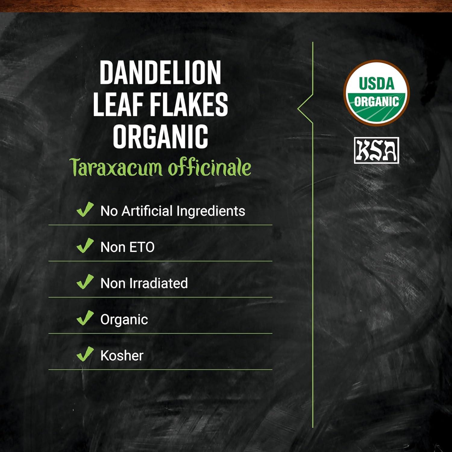 image:imageFrontier Coop Organic Dandelion Leaf Cut and Sifted Dried for Loose Tea CaffeineFree Coffee Alternative or Powder Supplement Capsules Kosher 16 Ounce Pack of 1