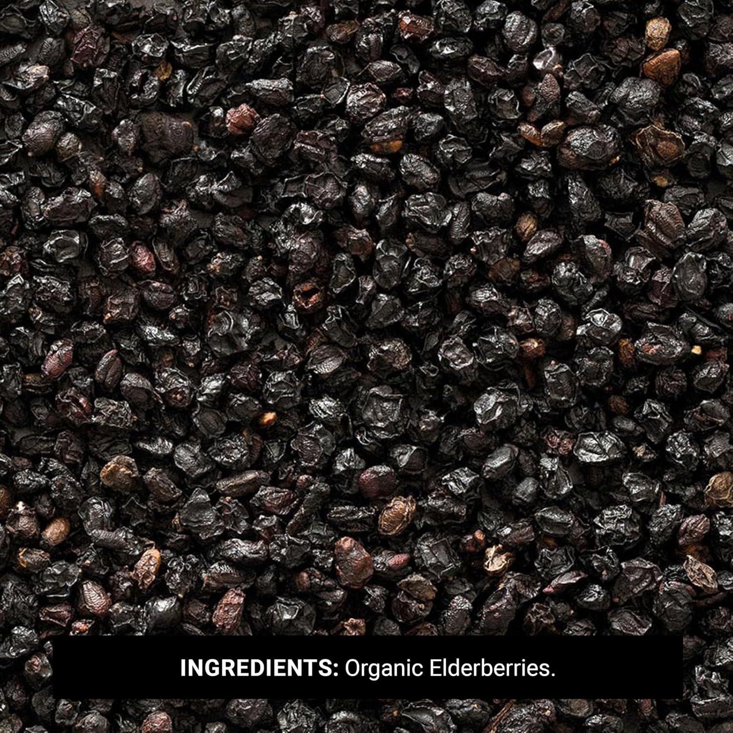 image:imageFrontier Coop Organic Dried Elderberries European Whole NonGMO Elderberry Berries Dried For Tea Immune Support Kosher 16 Ounce Pack of 1Natural Elderberry Organic