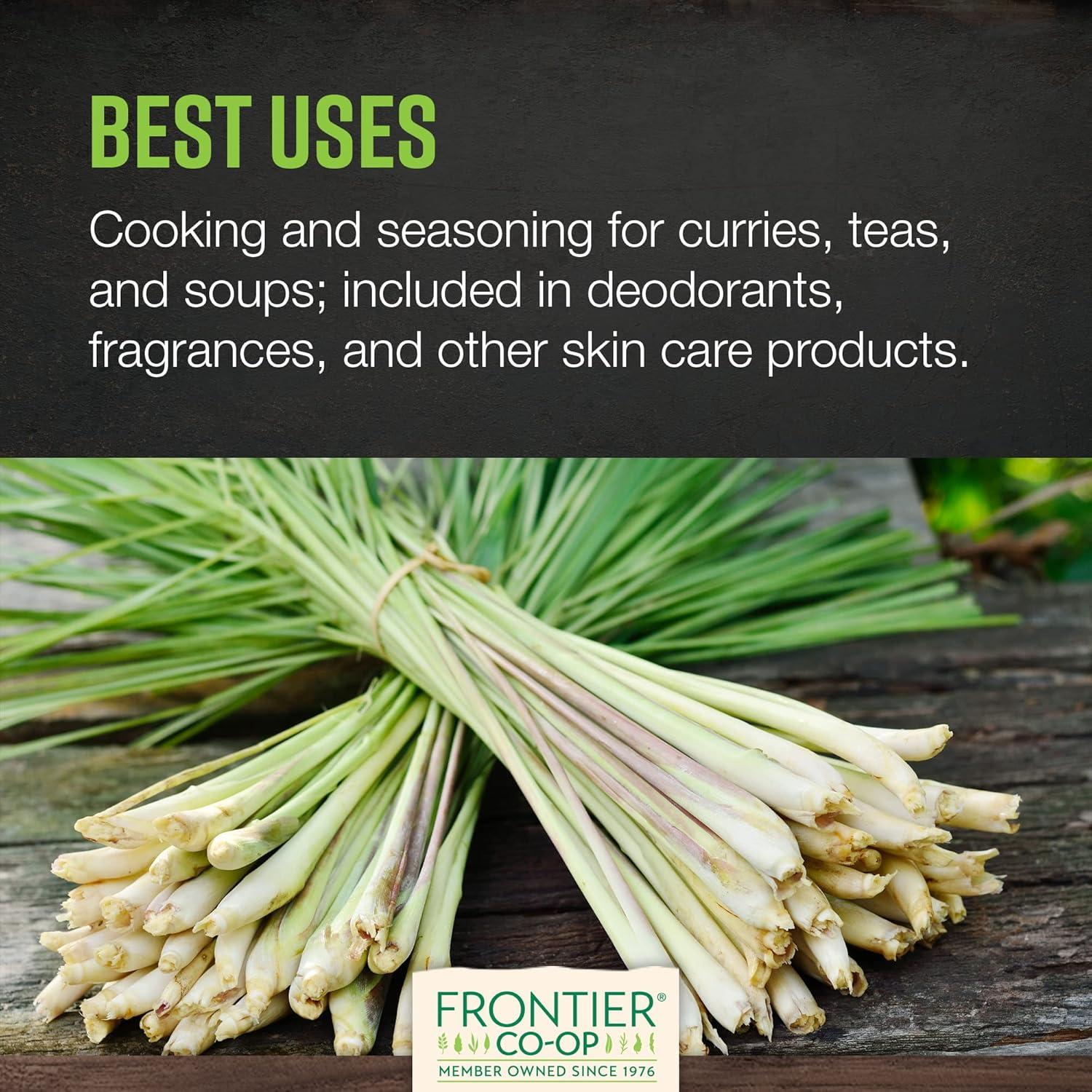 image:imageFrontier Coop Organic Dried Lemongrass Cut and Sifted Bulk Bag 100 Pure Natural Lemon Grass for Tea Seasoning 16 Ounce Pack of 1
