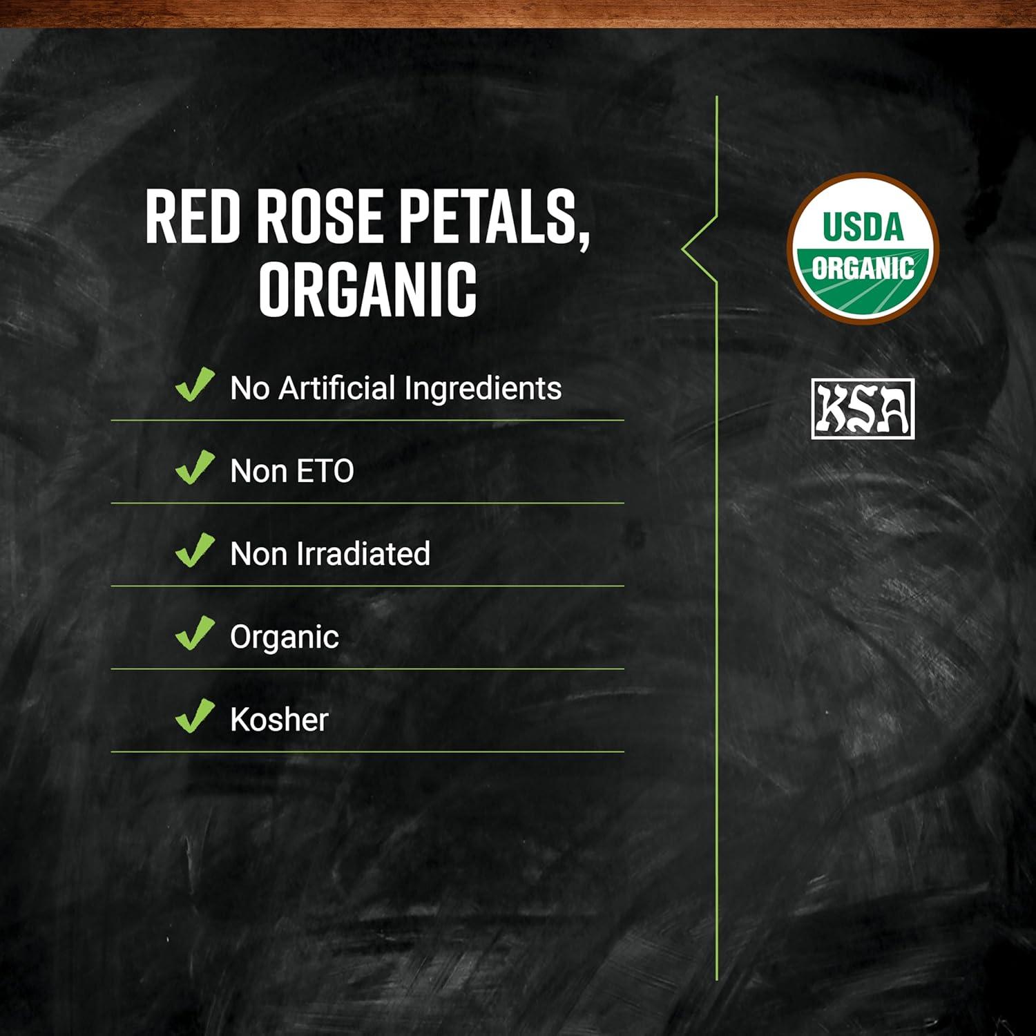 image:imageFrontier Coop Organic Dried Red Rose Petals 8 oz Bulk Bag For Culinary Use Herbal Tea and Crafts