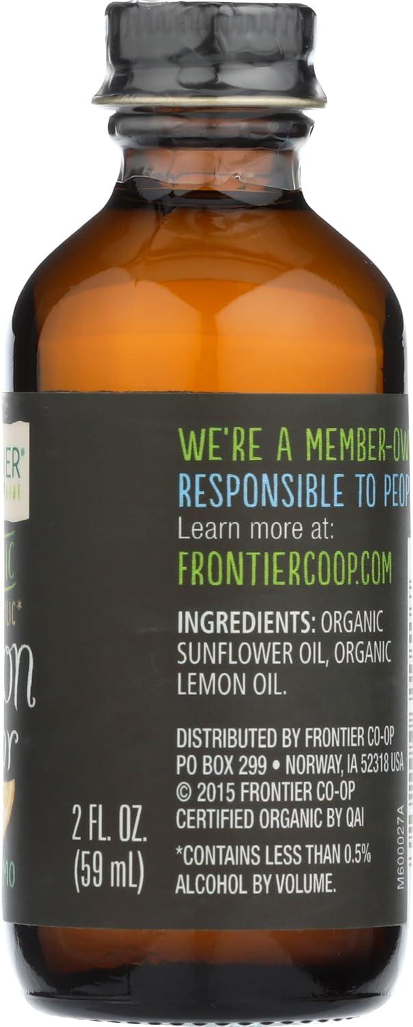 image:imageFrontier Coop Organic Lemon Flavor 2 Ounce Glass Jar Tart Citrus Flavor for Desserts Smoothies Tea and More2 floz Pack of 1