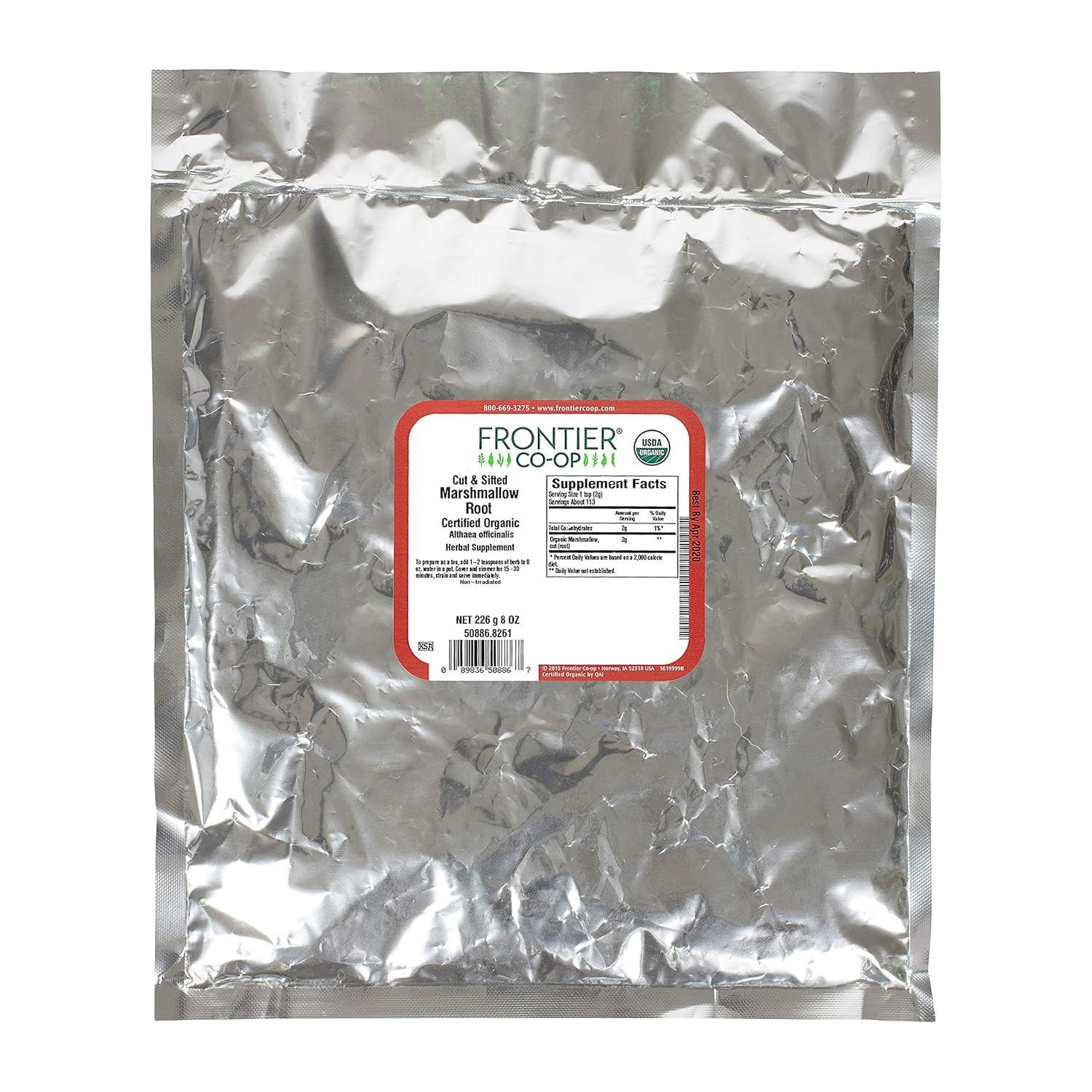 image:imageFrontier Coop Organic Marshmallow Root 8Ounce Bulk Wellness Recipes Beverages Skin Care Gluten Free Kosher