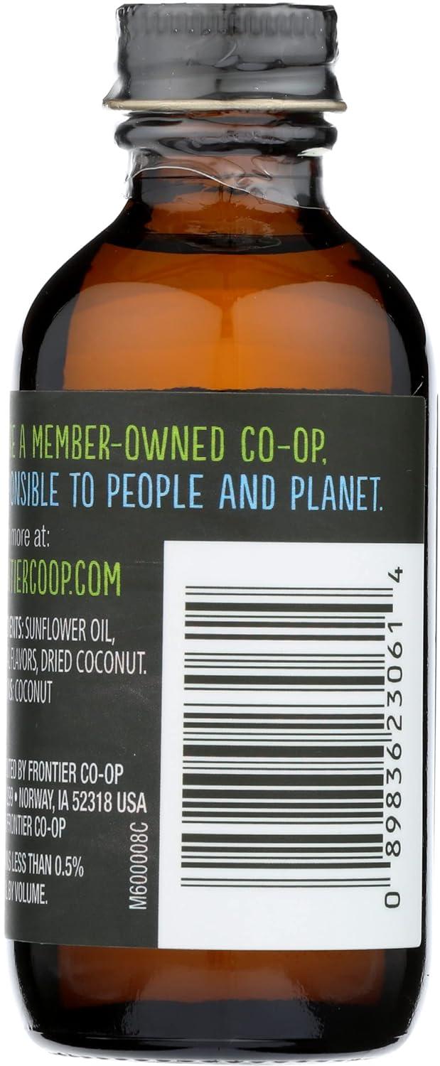 image:imageFrontier Coop Organic Peppermint Flavor 2 Ounce Glass Jar NonAlcoholic Great for Baking Coffee and MoreCoconut