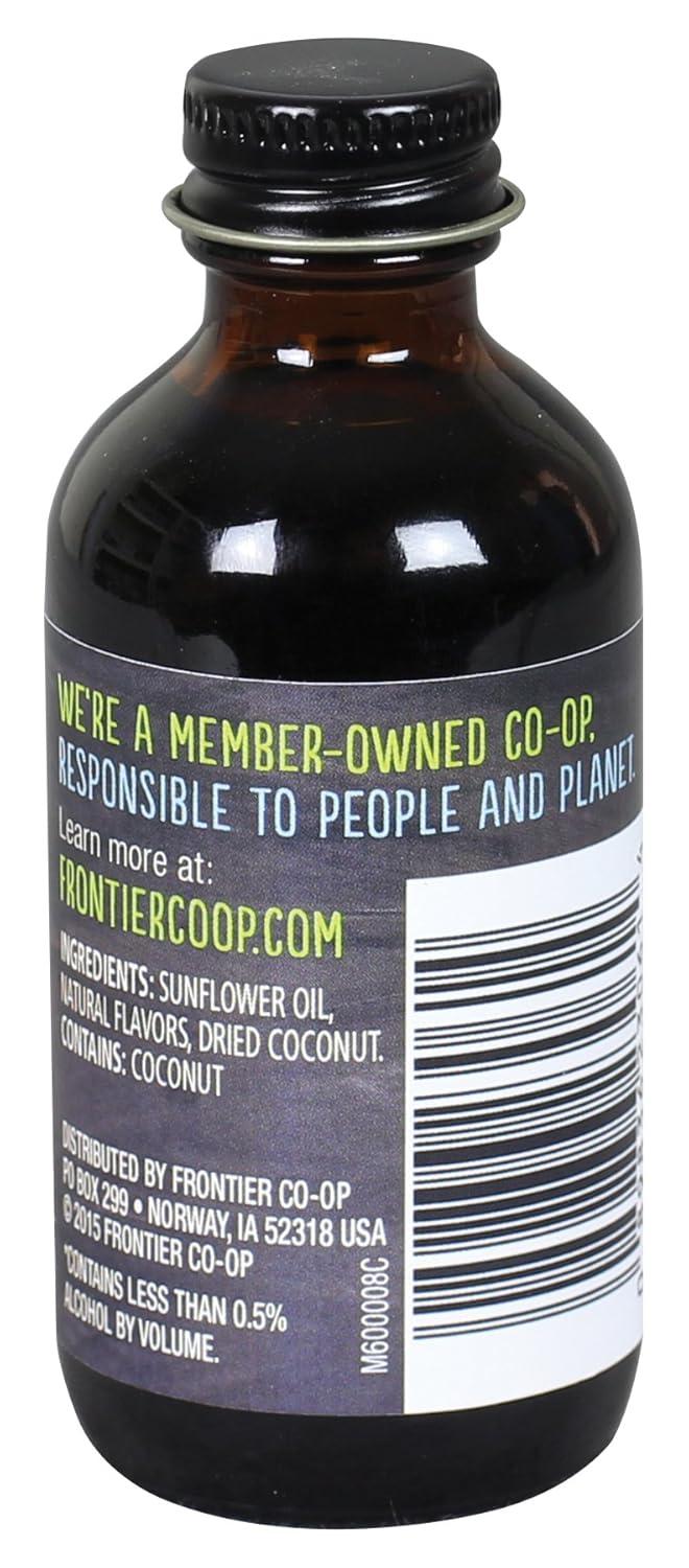 image:imageFrontier Coop Organic Peppermint Flavor 2 Ounce Glass Jar NonAlcoholic Great for Baking Coffee and MoreCoconut