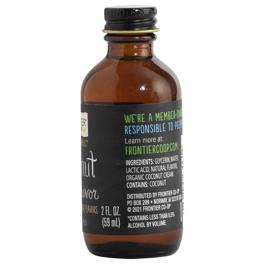 image:imageFrontier Coop Organic Peppermint Flavor 2 Ounce Glass Jar NonAlcoholic Great for Baking Coffee and MoreCoconut