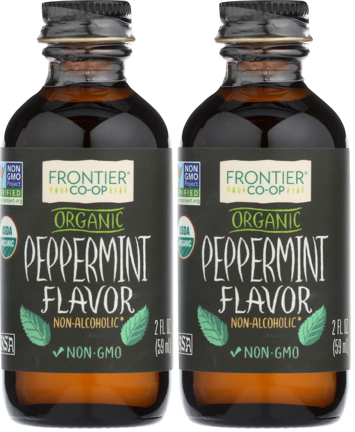 image:imageFrontier Coop Organic Peppermint Flavor 2 Ounce Glass Jar NonAlcoholic Great for Baking Coffee and MorePeppermint Flavor Organic