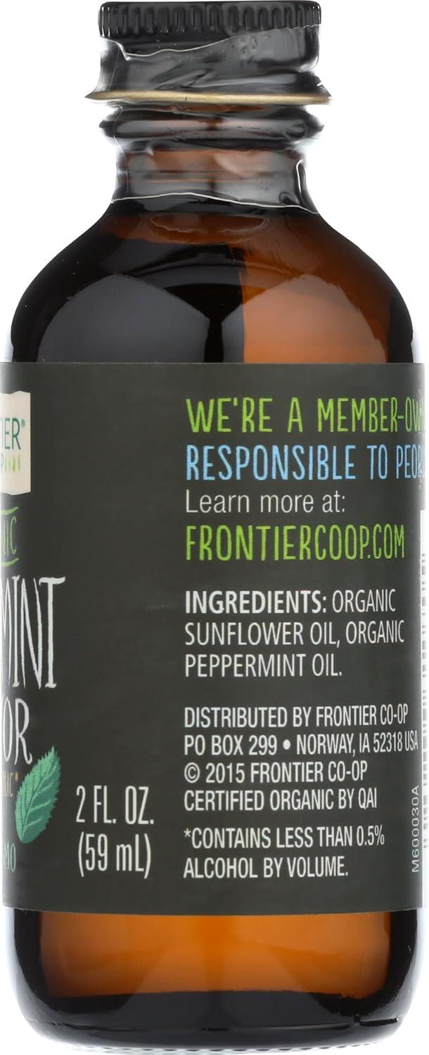 image:imageFrontier Coop Organic Peppermint Flavor 2 Ounce Glass Jar NonAlcoholic Great for Baking Coffee and MorePeppermint Flavor Organic
