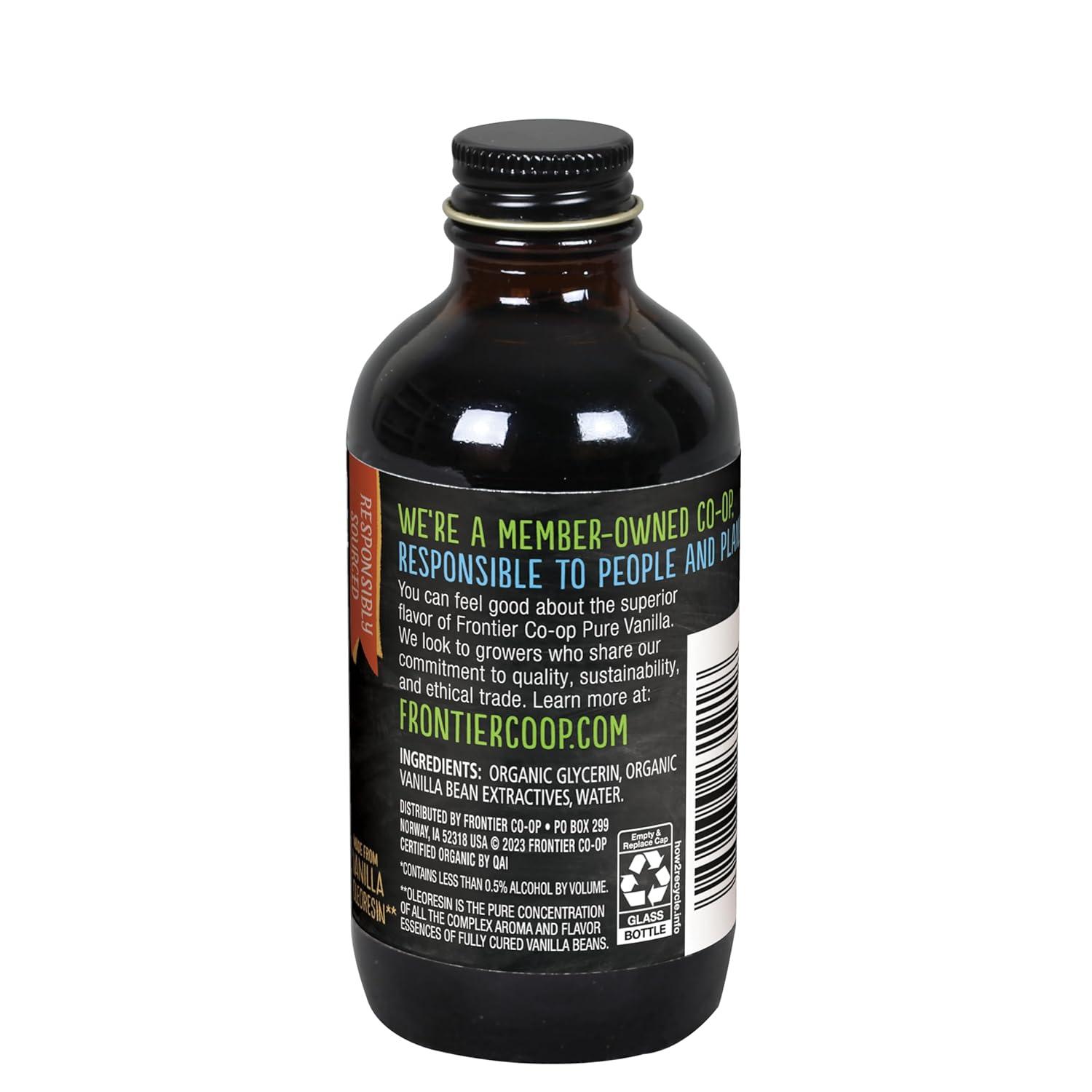 image:imageFrontier Coop Organic Pure Vanilla Flavoring 4 fl oz For Baking Homemade Coffe Syrups and Beverages4 Fl Oz Pack of 1