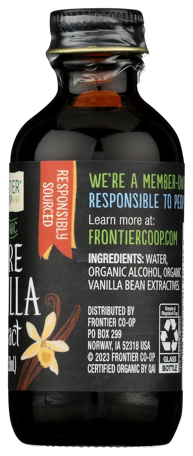 image:imageFrontier Coop Organic Vanilla Extract 2 Ounce Glass Bottle Buttery Smooth SugarFree Flavor For Smoothies and More2 floz Pack of 1