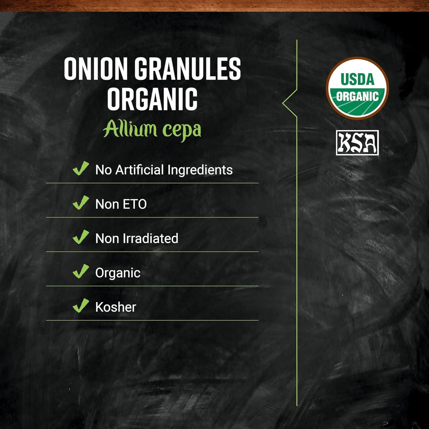 image:imageFrontier Coop Organic White Onion Granules Granulated Onion Powder Wholesale Restaurant Supply Kosher 16 Ounce Pack of 1