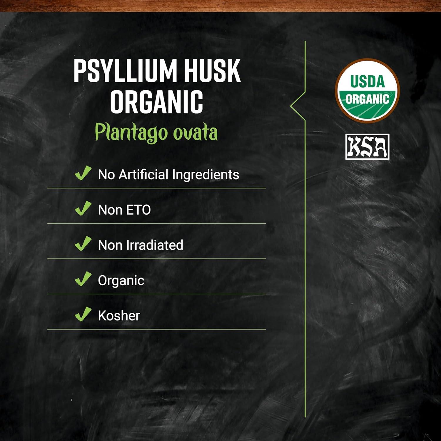 image:imageFrontier Coop Organic Whole Psyllium Husk Fiber for Baking Psyllium Nutritional Supplement for Digestion Kosher 16 Ounce Pack of 1