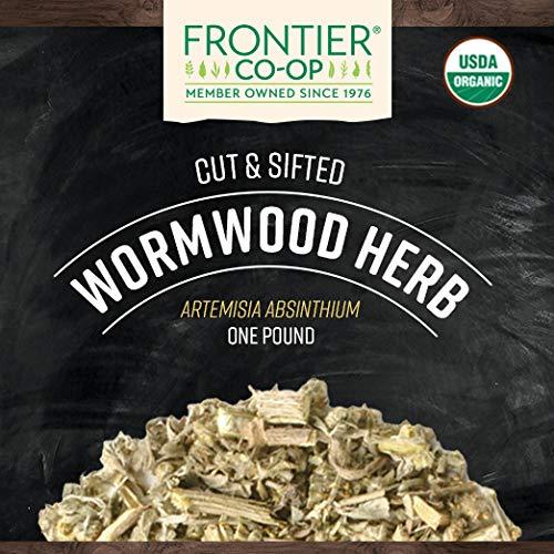 image:imageFrontier Coop Organic Wormwood Herb 1lb Bulk Bag Cut and Sifted Artemisia Absinthium Wormwood Tea and Herbal Uses Kosher