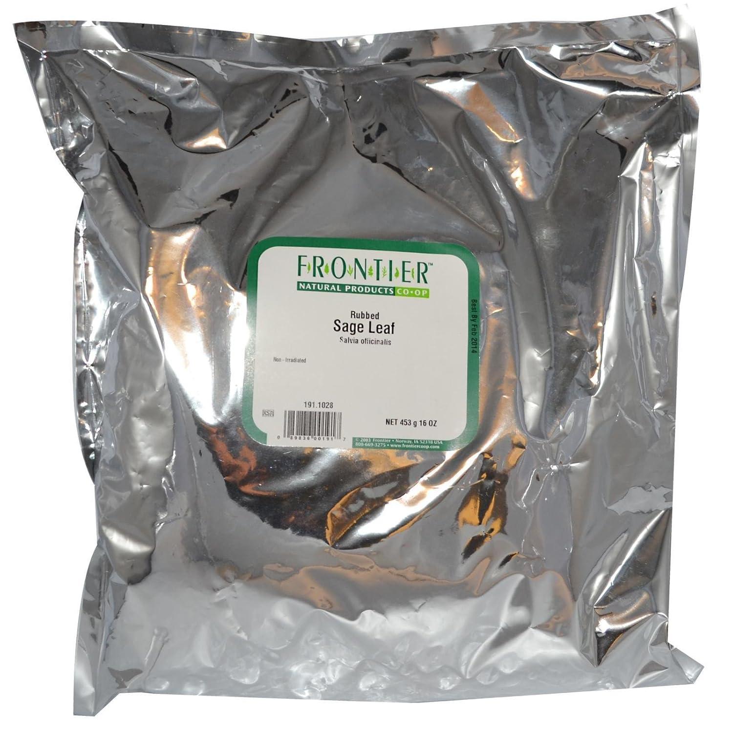 image:imageFrontier Coop Rubbed Sage Leaf 1Pound Sweet Earthy Flavor With Hints of Mint Pairs with Garlic amp Rosemary Kosher
