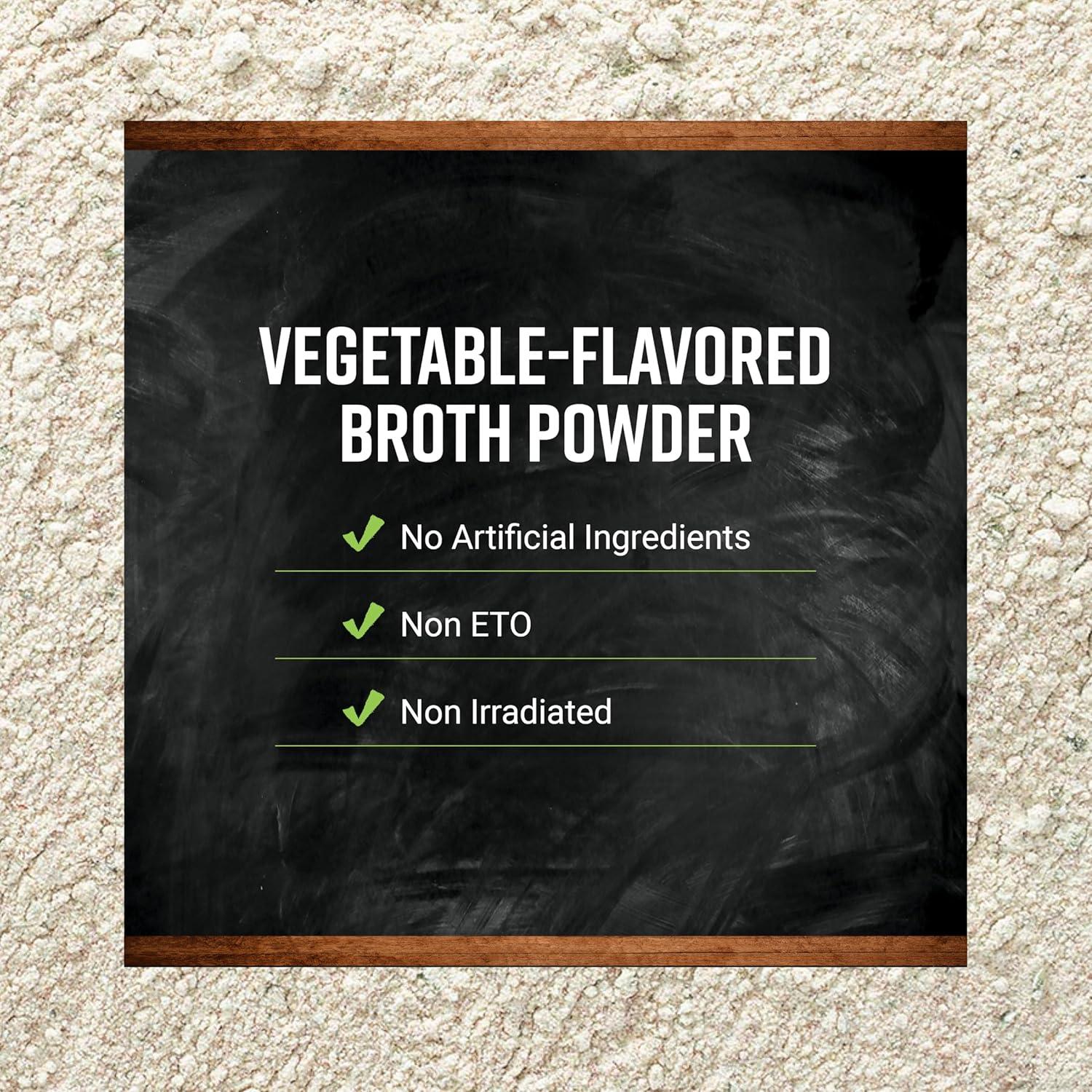 image:imageFrontier Coop Vegetable Flavored Broth Powder 1Pound Bulk Low Sodium Onion Garlic Carrot Basil Turmeric Celery SeedVegetable Broth