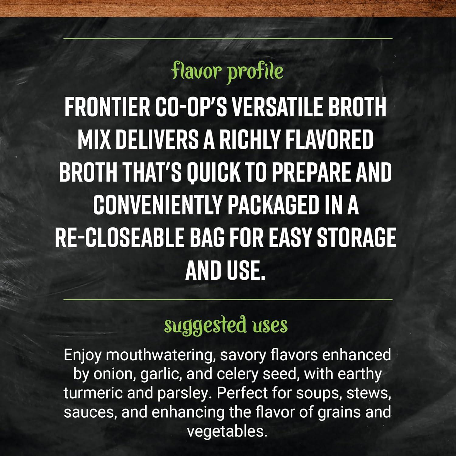 image:imageFrontier Coop Vegetable Flavored Broth Powder 1Pound Bulk Low Sodium Onion Garlic Carrot Basil Turmeric Celery SeedVegetarian Broth Mix