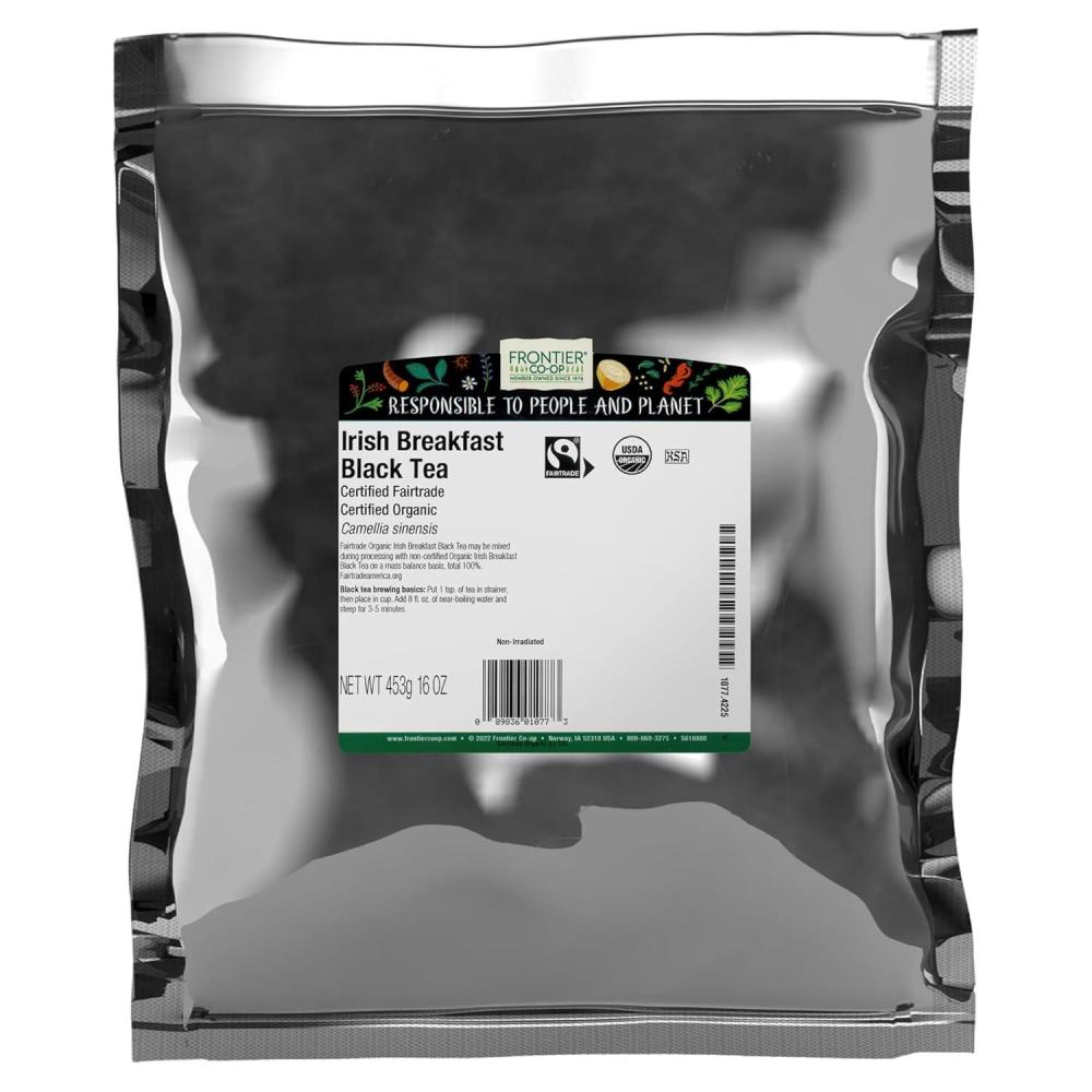 image:imageFrontier Coop Certified Organic Fair Trade Irish Breakfast Tea 1Pound Bulk Rustic Warm amp Bold Black Tea KosherIrish Breakfast Tea Organic