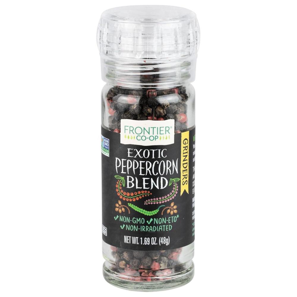 image:imageFrontier Coop Exotic Peppercorn Blend Grinder 169 oz Gourmet Cubeb Grains of Paradise and Black and Pink Peppercorn MedleyExotic Peppercorn Blend