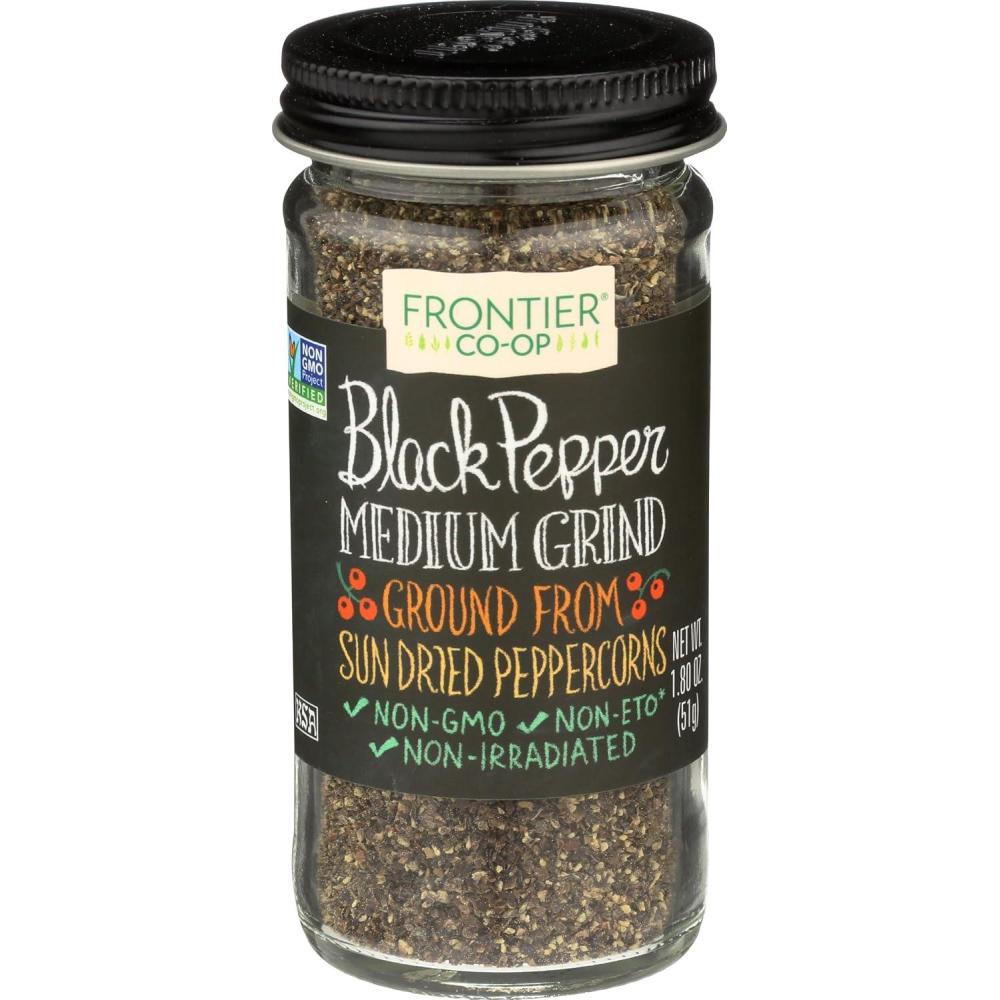 image:imageFrontier Coop Medium Ground Black Pepper 1pound Bulk Bag Fullbodied Flavor and Aroma KosherMedium Ground Black Pepper