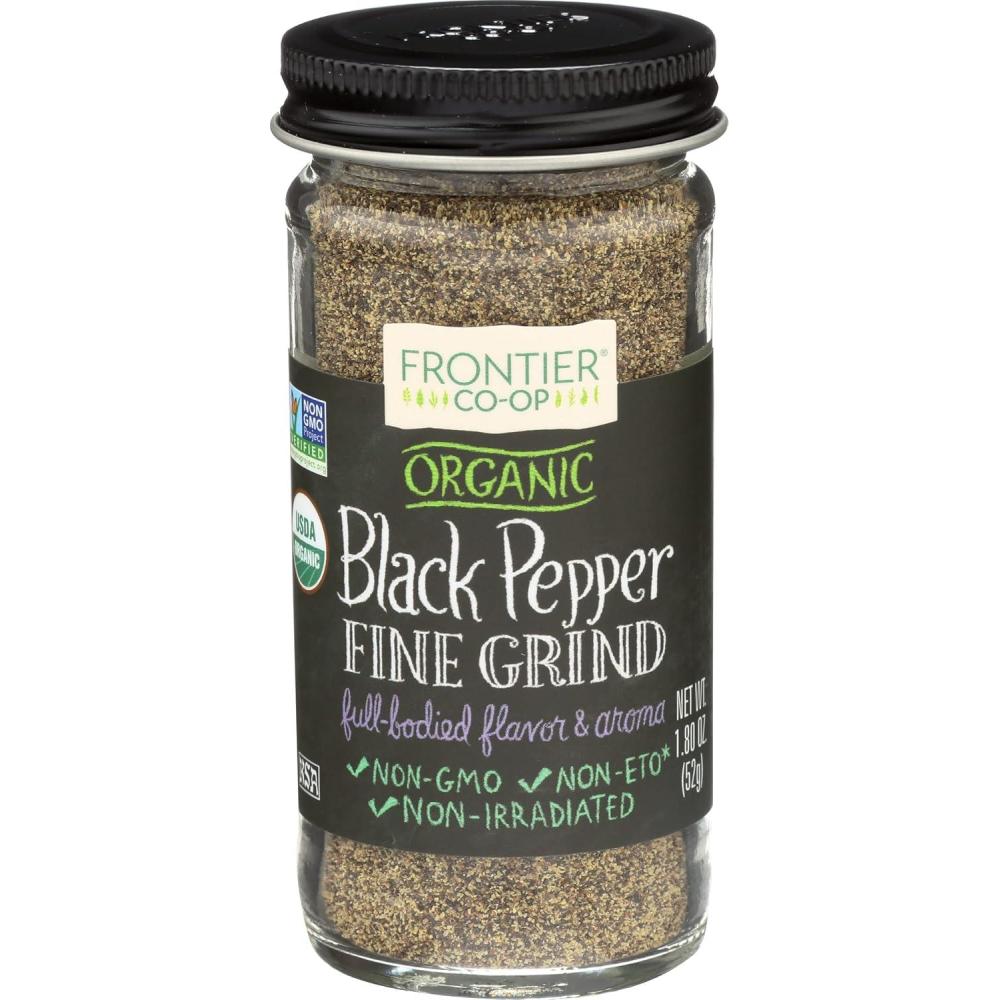 image:imageFrontier Coop Medium Ground Black Pepper 1pound Bulk Bag Fullbodied Flavor and Aroma KosherOrganic Fine Ground Black Pepper
