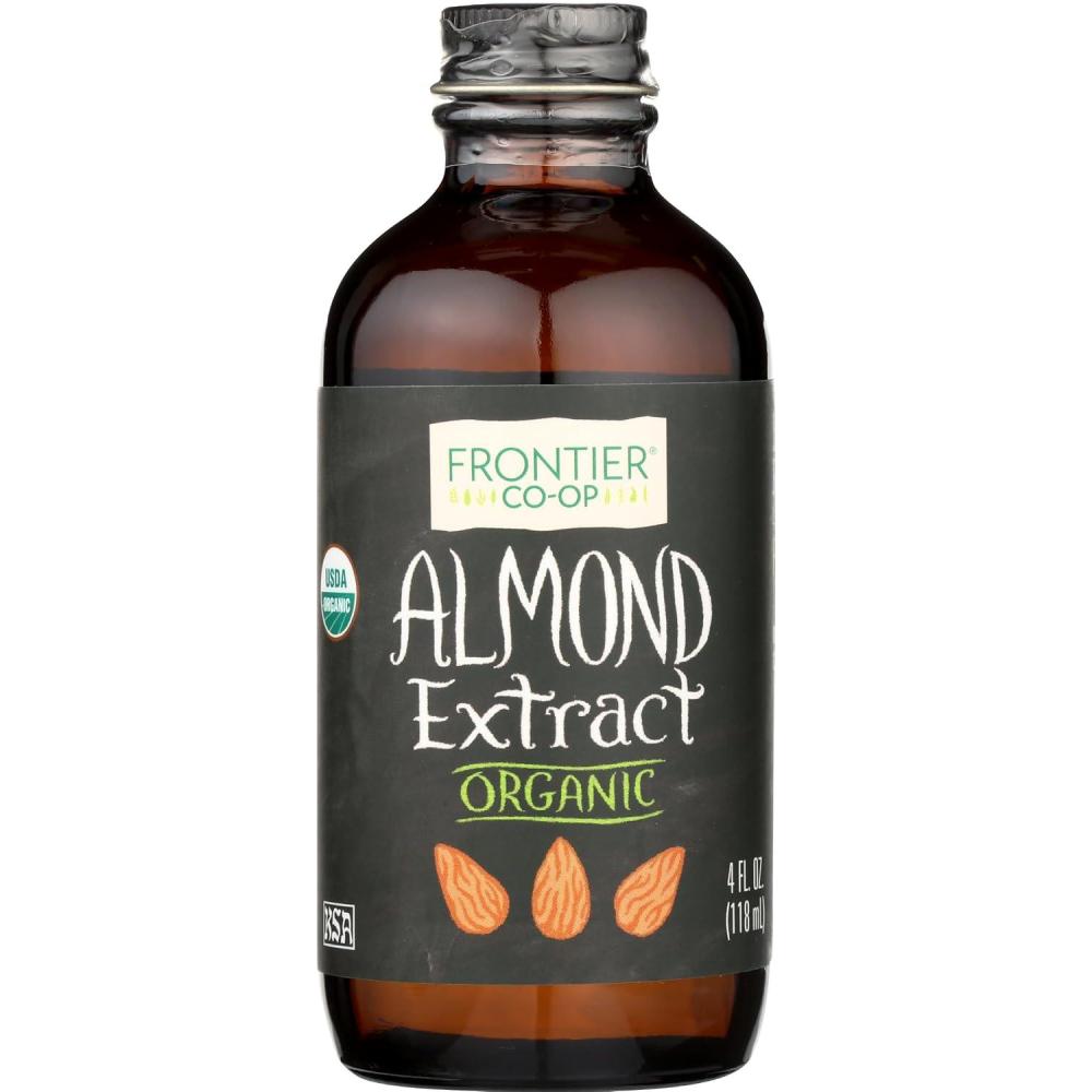image:imageFrontier Coop Organic Almond Extract 4 Ounce Glass Jar Warm Sugarfree Vegan Flavor for Desserts Coffee and SmoothiesAlmond Extract Organic