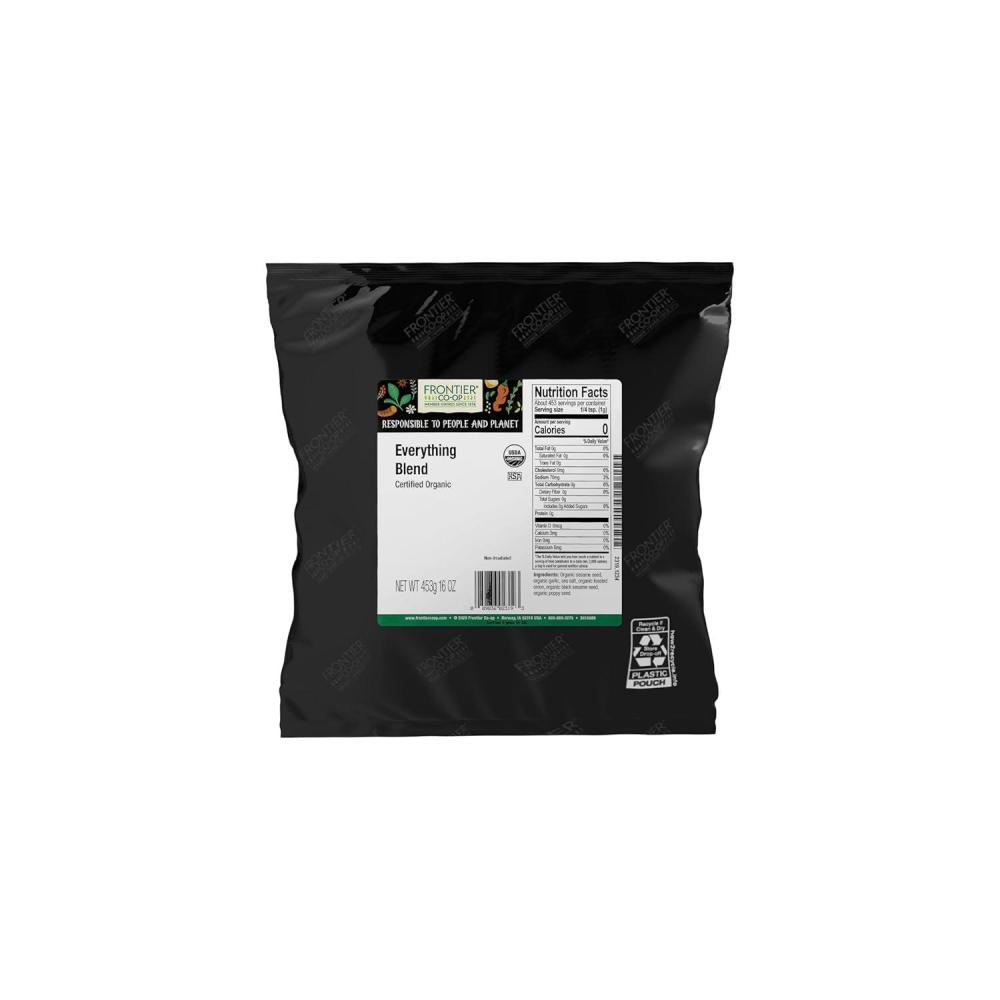 image:imageFrontier Coop Organic Everything Blend Seasoning 16 Oz Bulk Bag For Everything Bagels Eggs and Salads