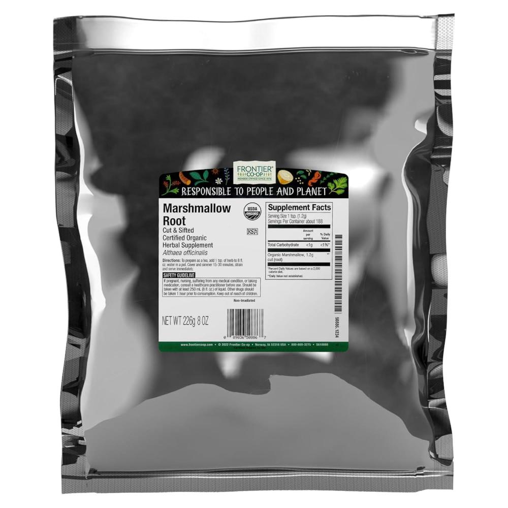 image:imageFrontier Coop Organic Marshmallow Root Herb Cut and Sifted For Marshmallow Root Tea Powder Capsules and More Kosher 16 Ounce Pack of 1