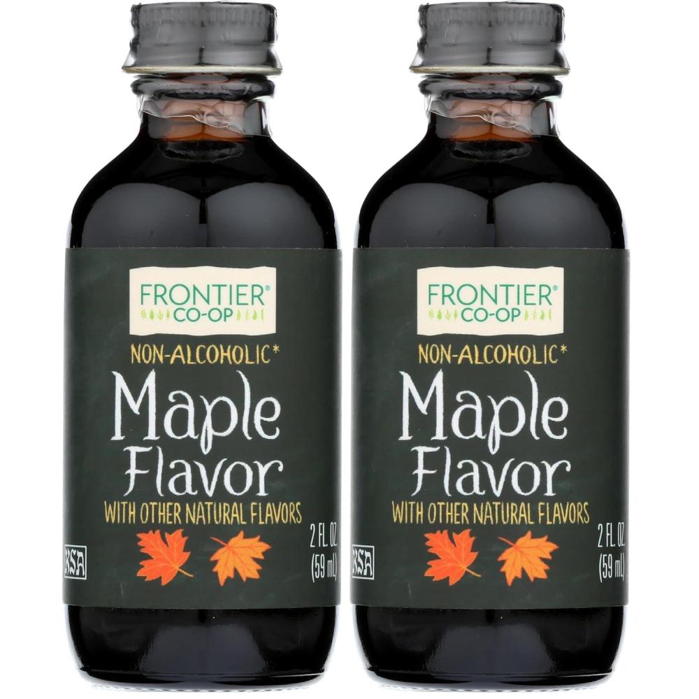 image:imageFrontier Coop Organic Peppermint Flavor 2 Ounce Glass Jar NonAlcoholic Great for Baking Coffee and MoreMaple