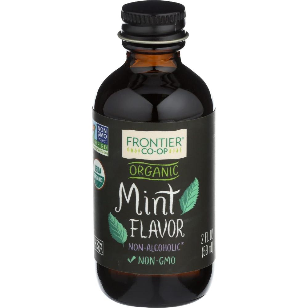image:imageFrontier Coop Organic Peppermint Flavor 2 Ounce Glass Jar NonAlcoholic Great for Baking Coffee and MoreMint Flavor Organic
