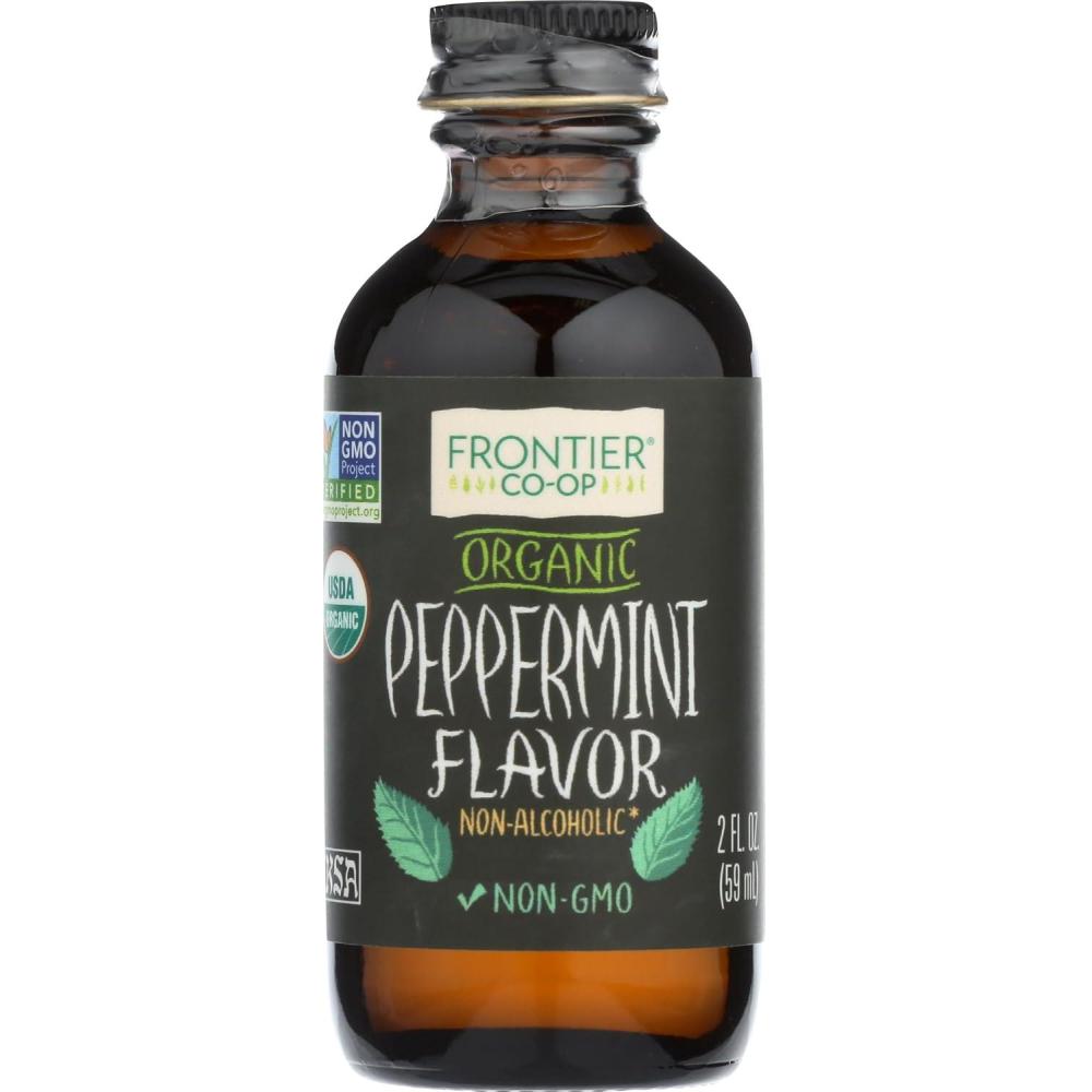 image:imageFrontier Coop Organic Peppermint Flavor 2 Ounce Glass Jar NonAlcoholic Great for Baking Coffee and MorePeppermint Flavor Organic