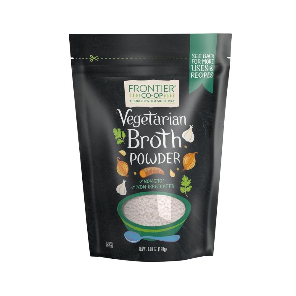 image:imageFrontier Coop Vegetable Flavored Broth Powder 1Pound Bulk Low Sodium Onion Garlic Carrot Basil Turmeric Celery SeedVegetarian Broth Mix