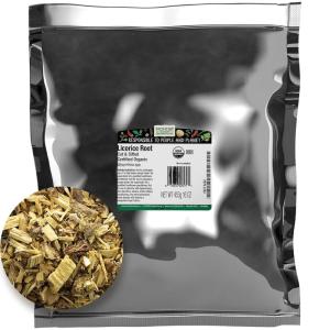 image:imageFrontier Coop Licorice Root Cut and Sifted Certified Organic Kosher  1 lb Bulk Bag  Glycyrrhiza species