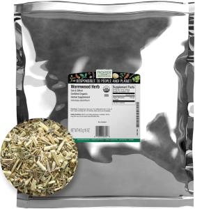image:imageFrontier Coop Organic Wormwood Herb 1lb Bulk Bag Cut and Sifted  Artemisia Absinthium  Wormwood Tea and Herbal Uses Kosher