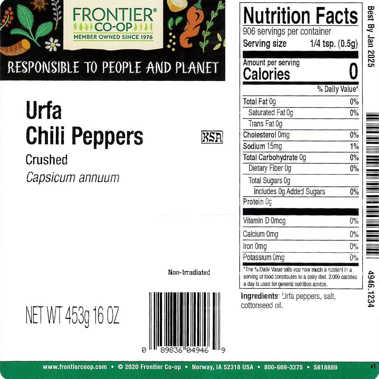 image:imageFrontier Bulk Urfa Chili Peppers Crushed 1 Pound