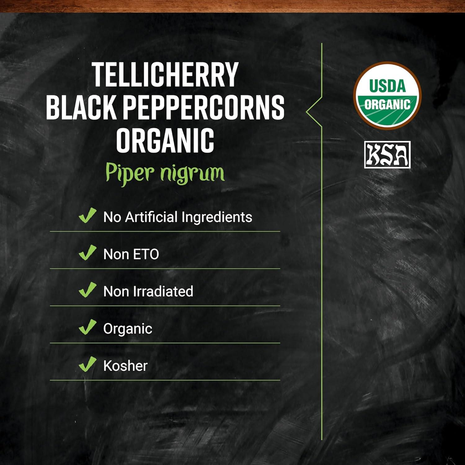 image:imageFrontier Coop Black Peppercorns Whole 1lb Bulk Bag Tellicherry Black Pepper Organic Peppercorns for Grinder Refill Cooking Pickling and More 16 Ounce Pack of 1