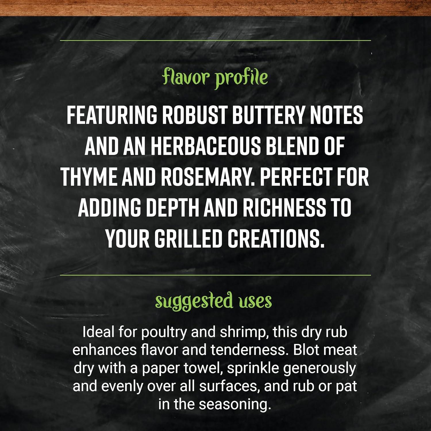 image:imageFrontier Coop Buttery Herb Dry Rub Seasoning 536 oz Dry Rub for Wings Poultry or Shrimp