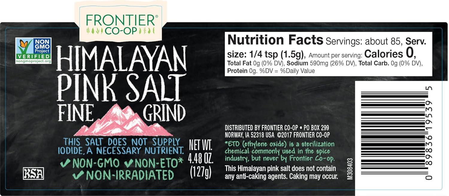 image:imageFrontier Coop Fine Ground Himalayan Pink Salt 448 Ounce Bottle HandMined Kosher Non Irradiated Non ETO