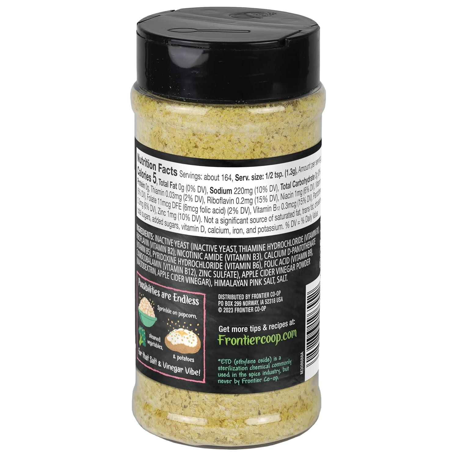image:imageFrontier Coop Himalayan Salt amp Vinegar Nutritional Yeast Blend with Vitamin B12 751 oz For Popcorn Snacks Pasta and Soup751 Ounce Pack of 2