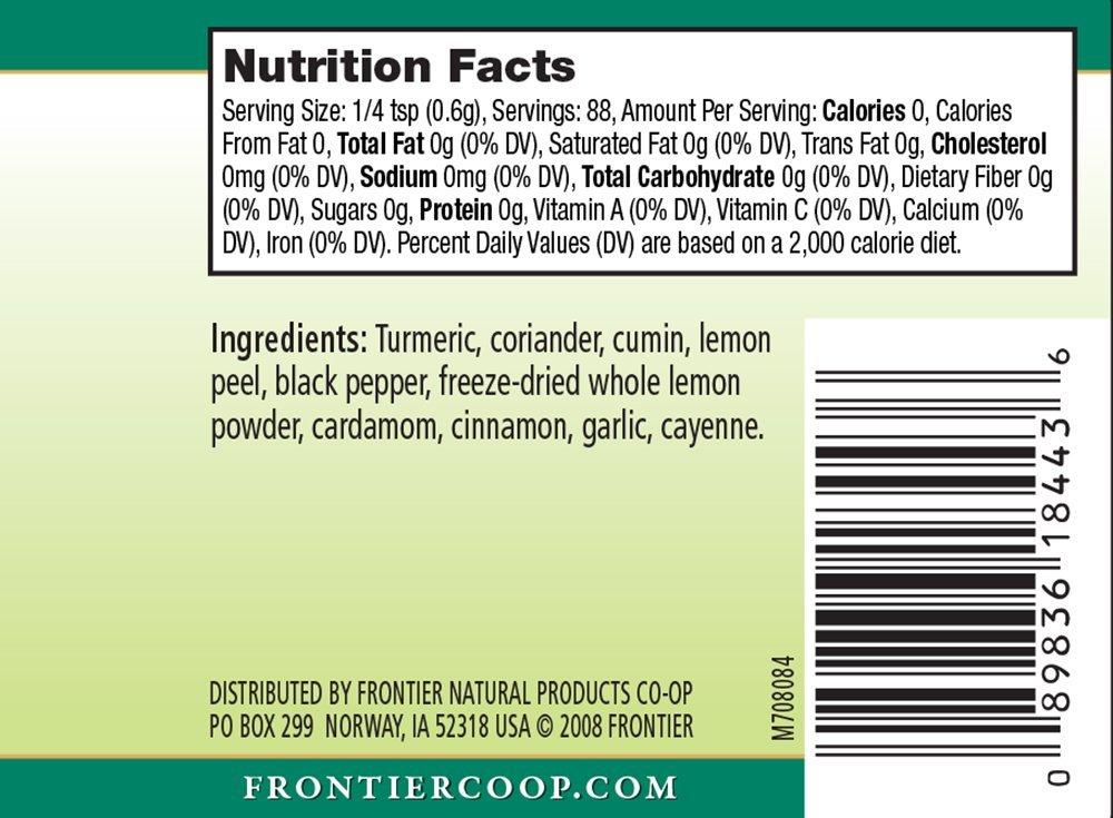 image:imageFrontier Coop Indian Curry Seasoning 187 Ounce Bottle Complex Flavor with Turmeric Coriander and Lemon