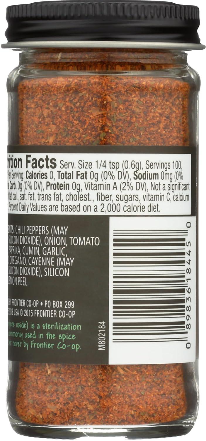 image:imageFrontier Coop Mexican Fiesta Seasoning 212Ounce Jar Chilis Tomato amp Cumin Hint Of Lemon amp Cilantro Salt Free Kosher Non ETO212 Ounce Pack of 1
