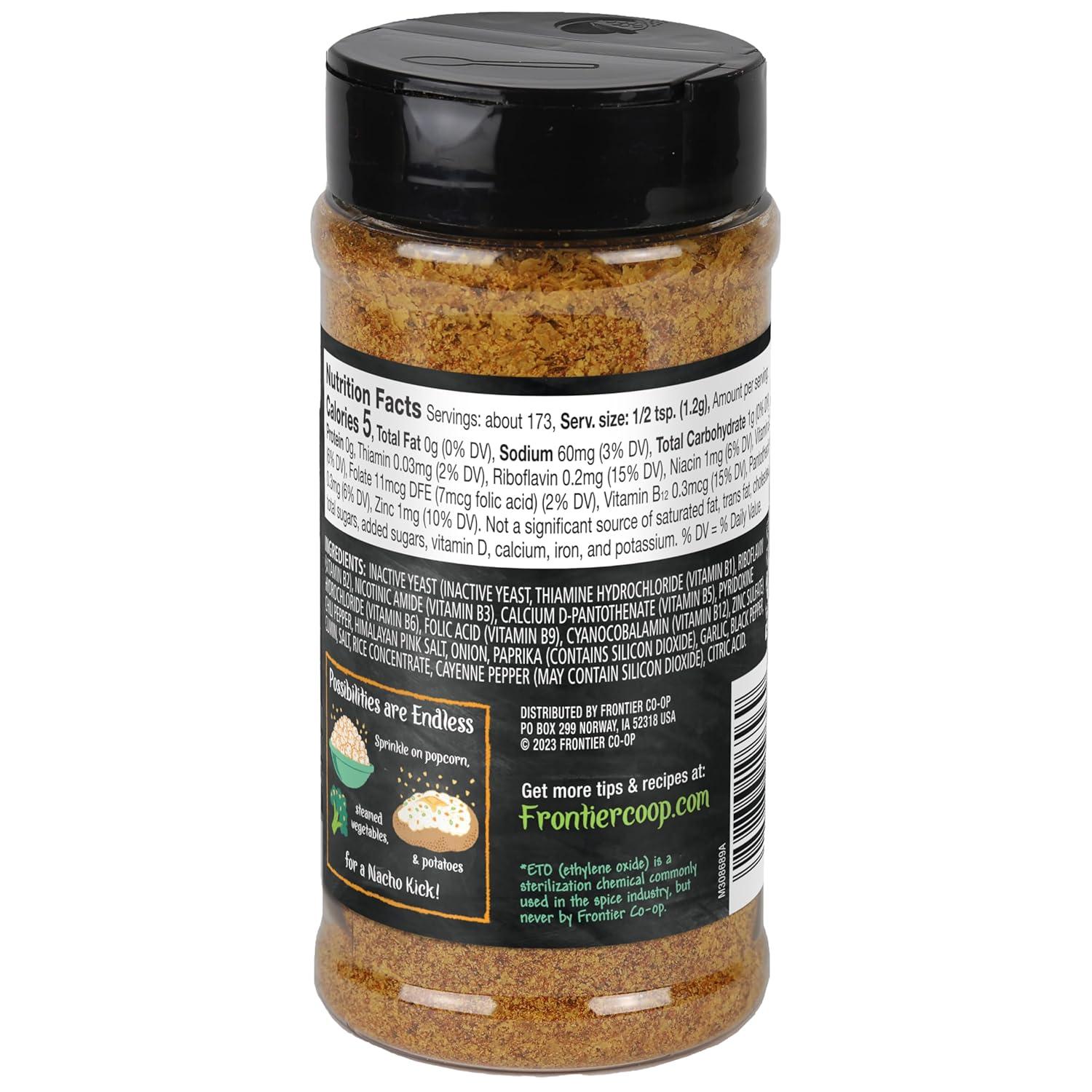 image:imageFrontier Coop Nacho Spice Nutritional Yeast Blend with Vitamin B12 730 oz For Popcorn Snacks Pasta and Soup73 Ounce Pack of 1